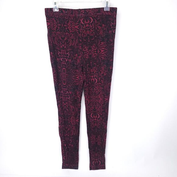 Chicos Fabulously Slimming Leggings Womens Medium Size 1 Floral Tummy Pants - Picture 2 of 9